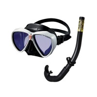 [설맞이 대특가] GULL 만티스 LV UV420+AR 마스크 + 스노클 세트 - 레일라 블랙 + 블랙/새틴러버 제이블루