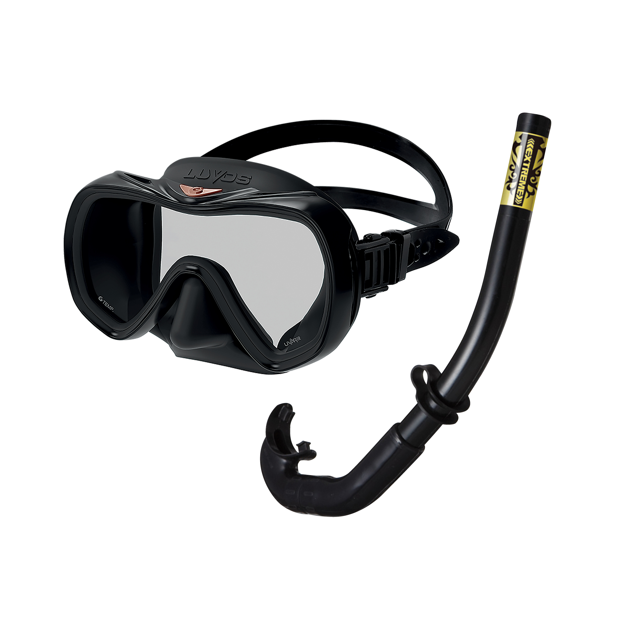 [설맞이 대특가] GULL 루보스 마스크 + 스노쿨 세트 - 스테이블 레일라(블랙) + 블랙/M 블랙크롬