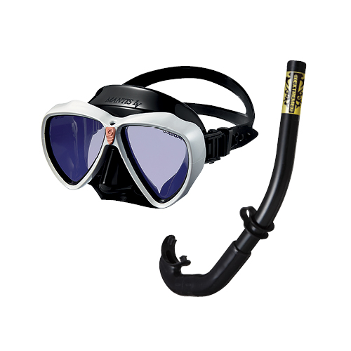 [설맞이 대특가] GULL 만티스 LV UV420+AR 마스크 + 스노클 세트 - 사무라이 + 블랙/새틴러버 블랙